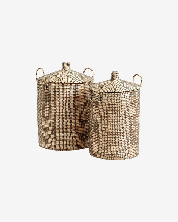 Nordal A/S LAUDY baskets, s/2 - nature/black