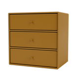 Montana Furniture Regal Modul 3 Schubladen Montana Mini in verschiedenen Farben Amber