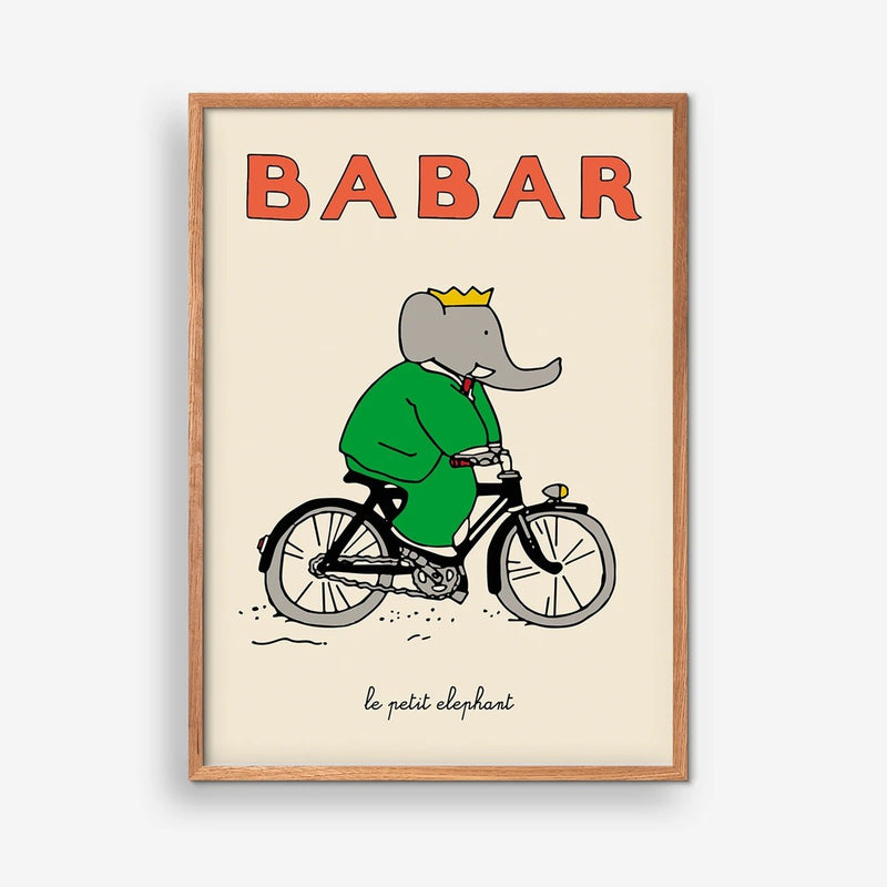 Empty Wall Poster Babar Bicycle