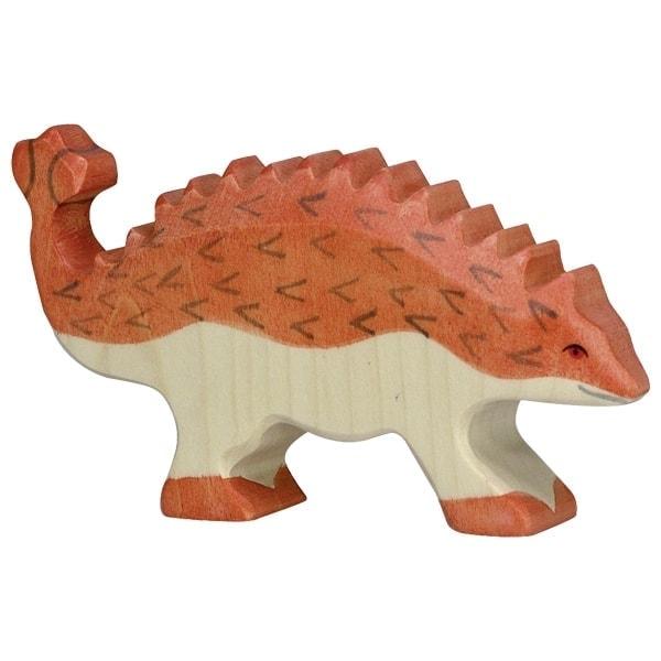 Holztiger Holzfigur Ankylosaurus Dinosaurier